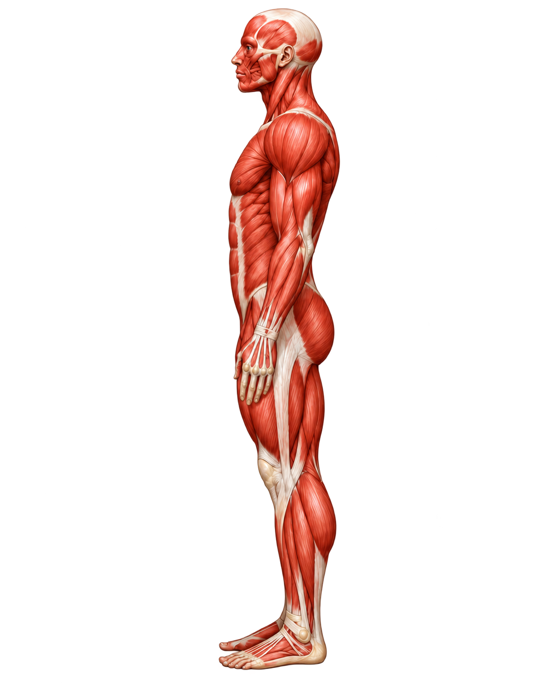Perfil direito do sistema muscular