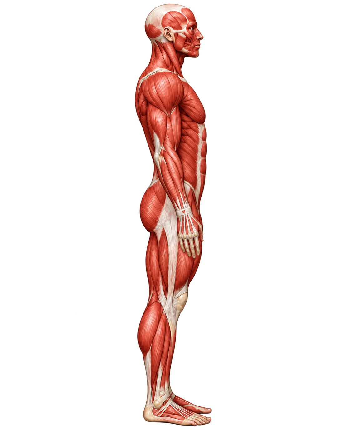 Perfil esquerdo do sistema muscular