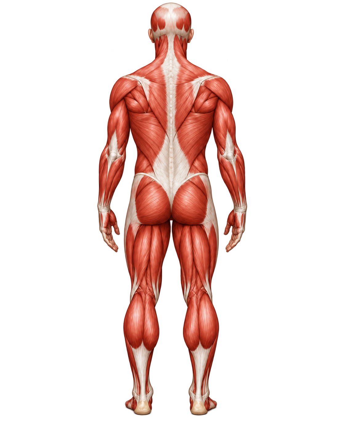 Vista posterior do sistema muscular